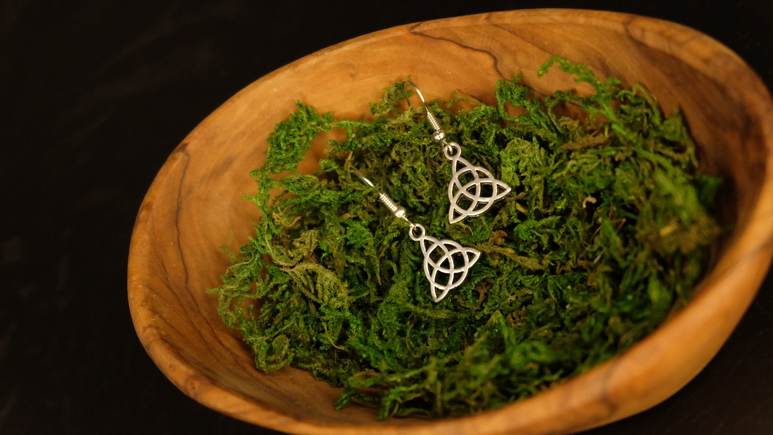 Keltische Ohrringe Triquetra aus Edelstahl - 15x17mm Ohrringe - Handmade