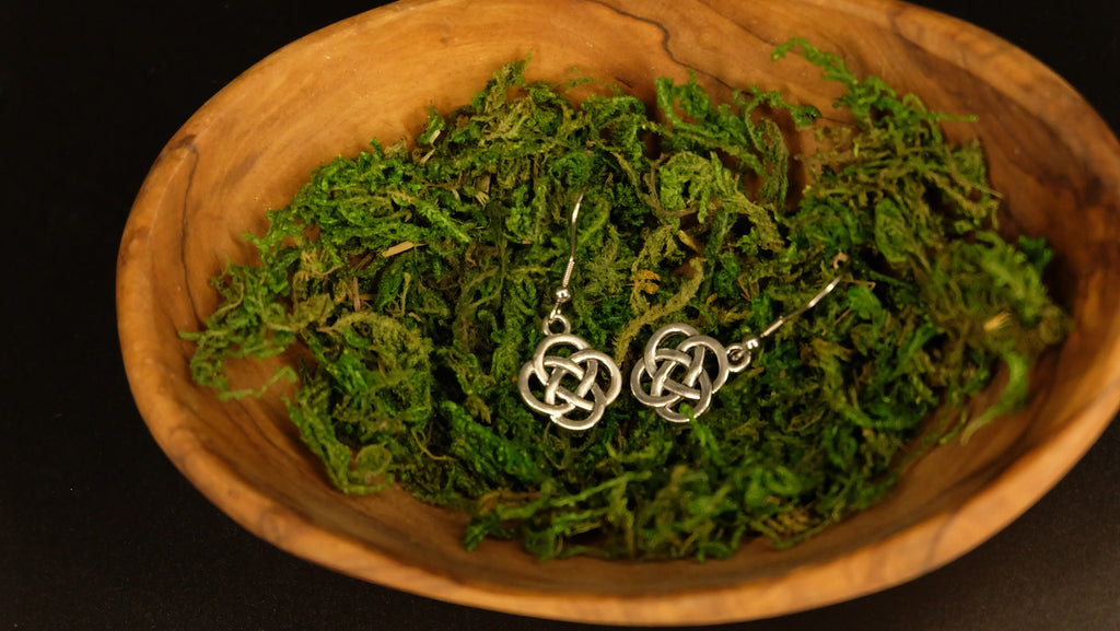 Keltischer Knoten Ohrringe aus Edelstahl & 925 Sterling Silber - 18x15mm - Handmade - Celtic Design