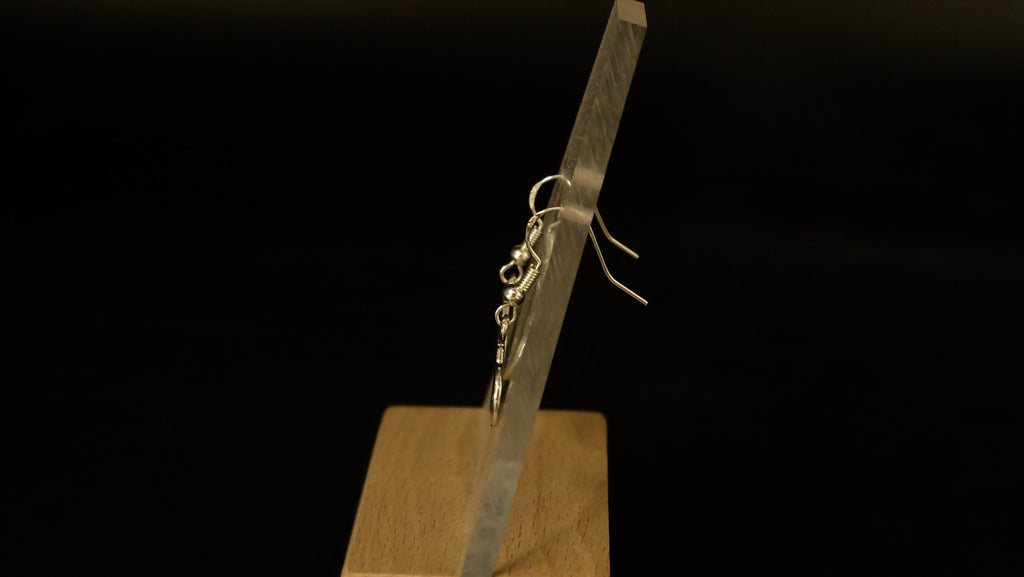 Om Ohrringe aus 925 Sterling Silber und Edelstahl