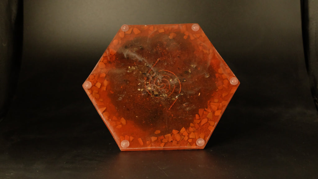 Chakra Orgonit Pyramide aus verschiedenen Edelsteinen für Harmonie und Chakra Aktivierung Harmonisierung und Klärung von schädlichen Emfs