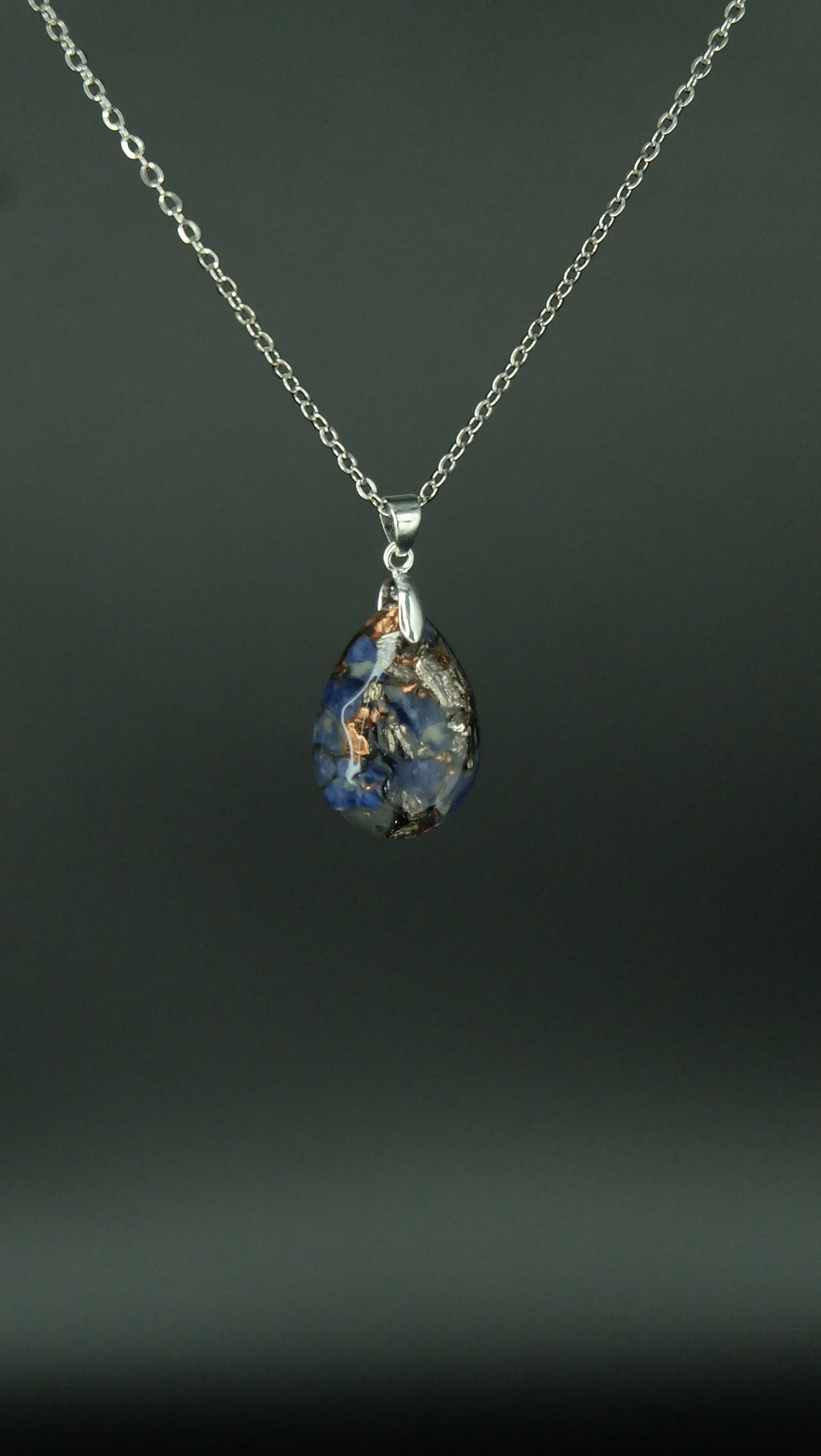 Sodalith Orgonit Schmuck Anhänger aus 925 Sterling Silber von Hand gefertigt in einer Schmuckmanufaktur in Deutschland