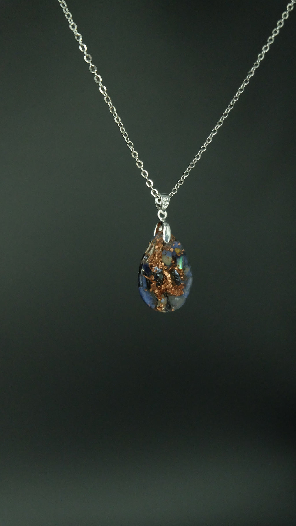 Sodalith Orgonit Schmuck Anhänger aus 925 Sterling Silber von Hand gefertigt in einer Schmuckmanufaktur in Deutschland