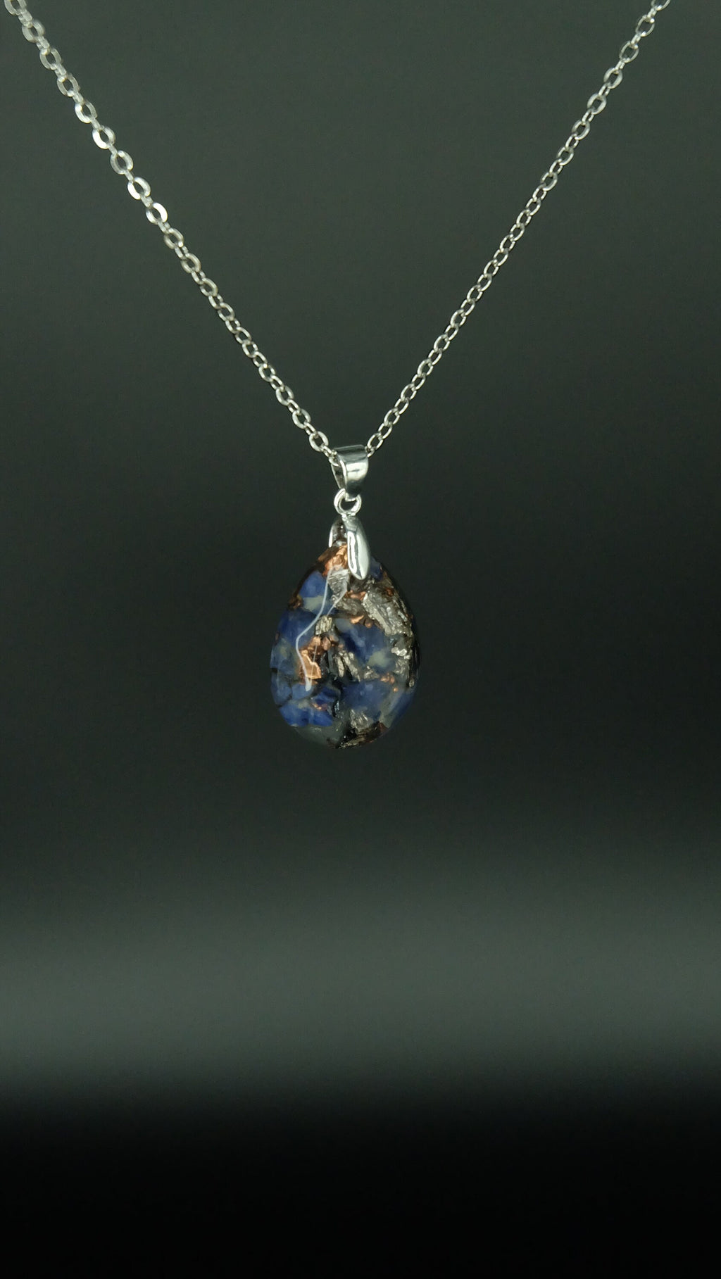 Sodalith Orgonit Schmuck Anhänger aus 925 Sterling Silber von Hand gefertigt in einer Schmuckmanufaktur in Deutschland