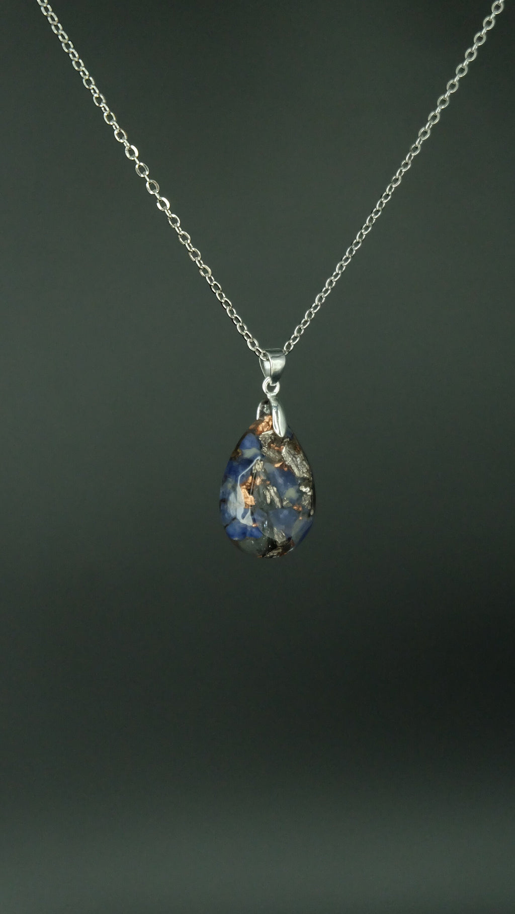 Sodalith Orgonit Schmuck Anhänger aus 925 Sterling Silber von Hand gefertigt in einer Schmuckmanufaktur in Deutschland