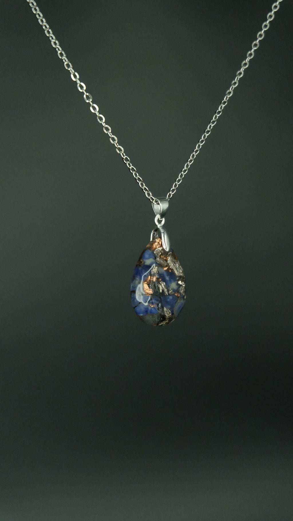 Sodalith Orgonit Schmuck Anhänger aus 925 Sterling Silber von Hand gefertigt in einer Schmuckmanufaktur in Deutschland