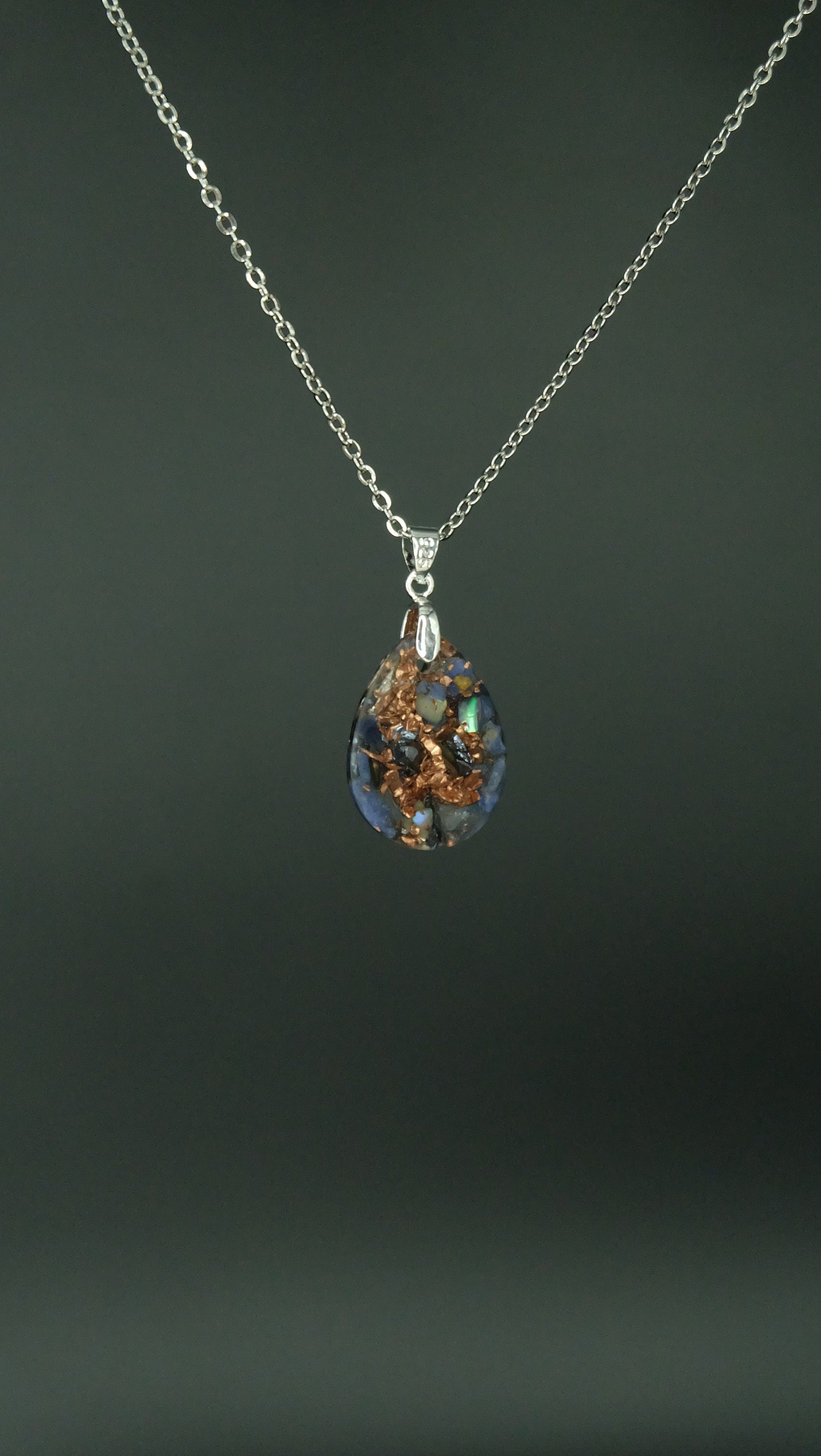 Sodalith Orgonit Schmuck Anhänger aus 925 Sterling Silber von Hand gefertigt in einer Schmuckmanufaktur in Deutschland