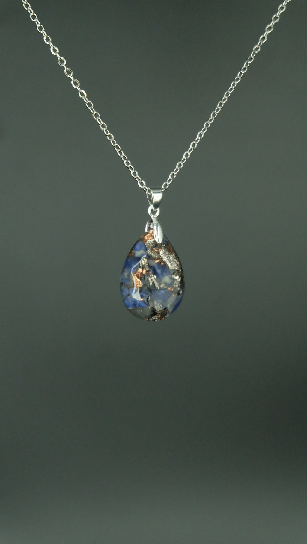 Sodalith Orgonit Schmuck Anhänger aus 925 Sterling Silber von Hand gefertigt in einer Schmuckmanufaktur in Deutschland