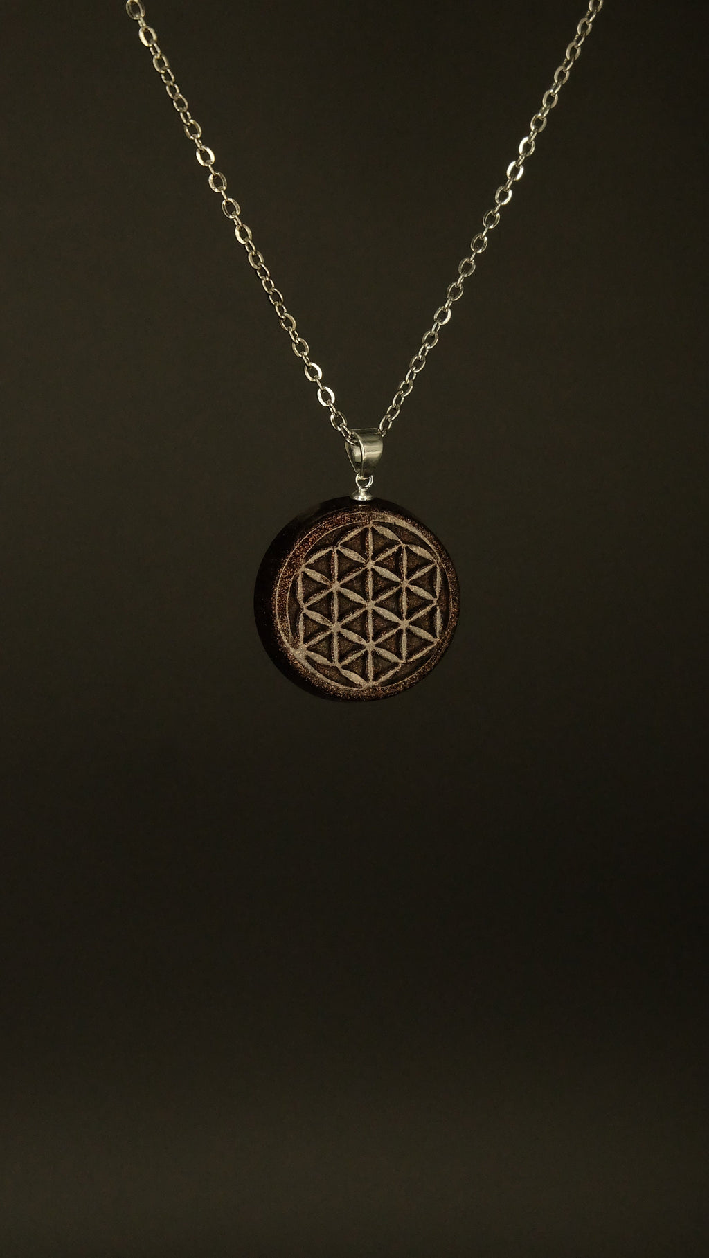 Blume des Lebens Handgefertigter Talisman Amulett Orgonit Anhänger Heilige Geometrie Spiritueller Schmuck