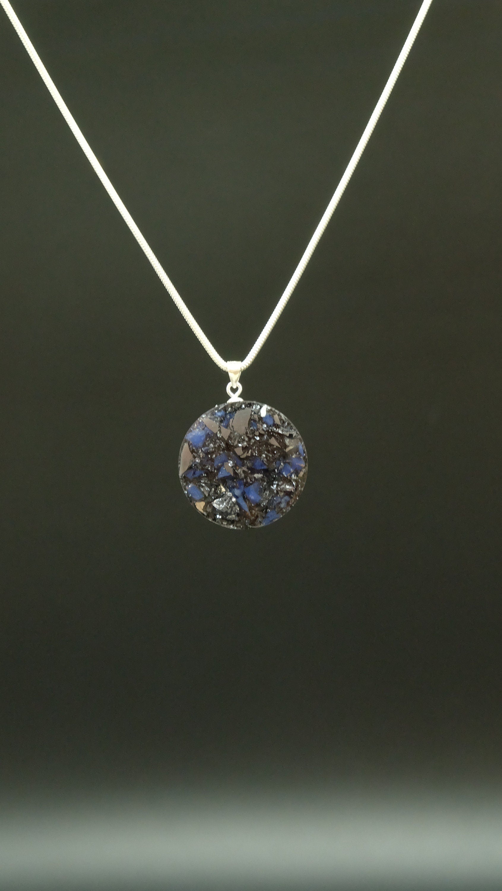 Lebensblume Edelstein Schmuckanhänger Handgefertigtes Amulett Orgonit Heilige Geometrie Spiritueller Schmuck
