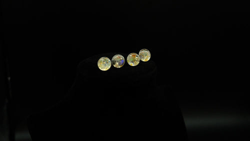 1x Paar Opal 925 Sterling Silber Schmuck Ohrstecker aus modernem Herstellungsverfahren hergestellt in Deutschland mit Edelopal 10mm