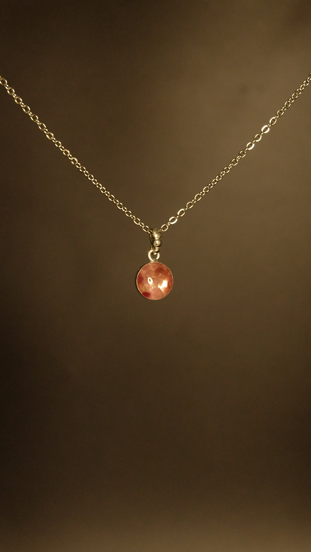 Rosa 925 Sterling Silber Anhänger mit Halskette aus echten Edelsteinen mit rotem Turmalin für Liebe und Partnerschaft Frauenschmuck Mädchen