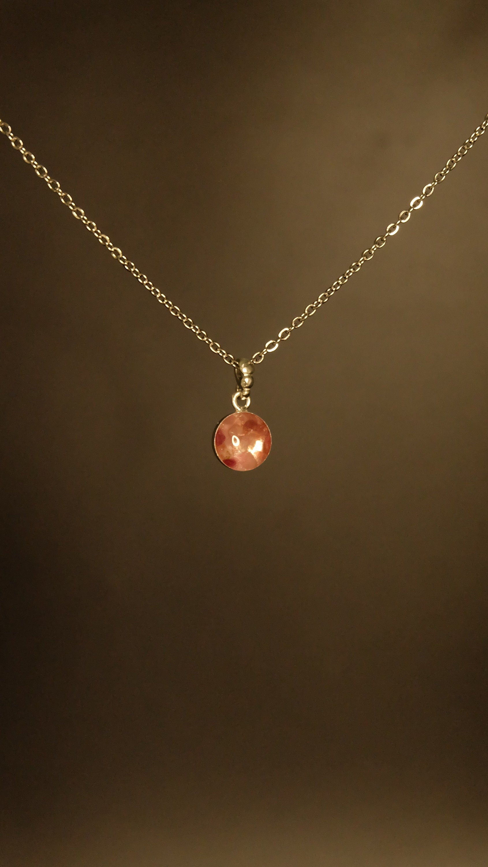 Rosa 925 Sterling Silber Anhänger mit Halskette aus echten Edelsteinen mit rotem Turmalin für Liebe und Partnerschaft Frauenschmuck Mädchen