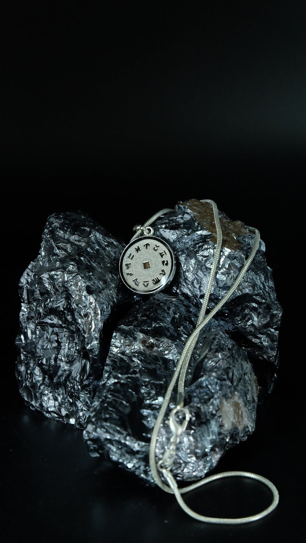 Tierkreis 925 Sterling Silber Amulett von Hand gefertigt Heilige Geometrie Orgonit Anhänger mit Opal 20mm Astrologie Schmuck