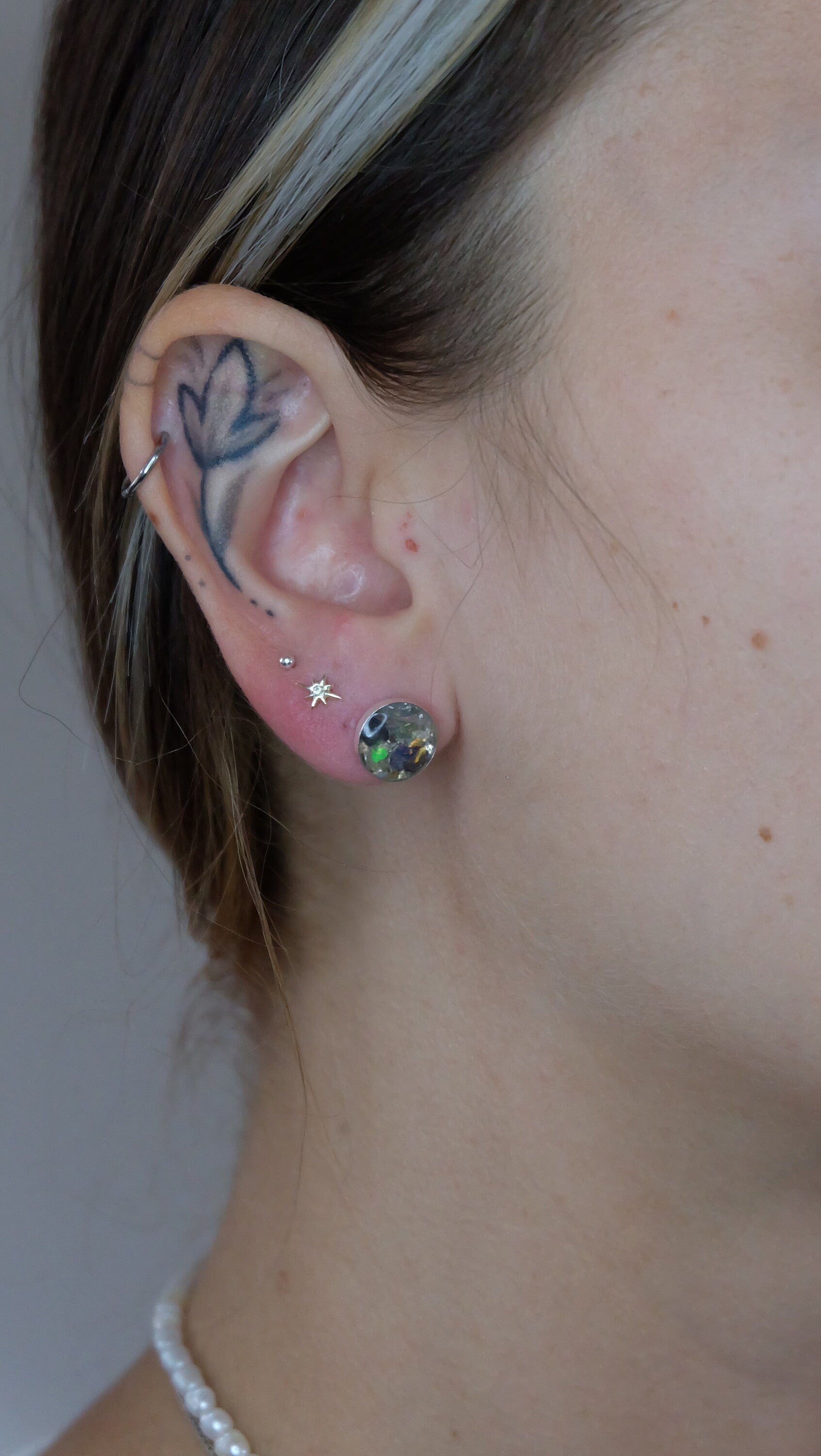1x Paar Opal 925 Sterling Silber Schmuck Ohrstecker aus modernem Herstellungsverfahren hergestellt in Deutschland mit Edelopal 10mm