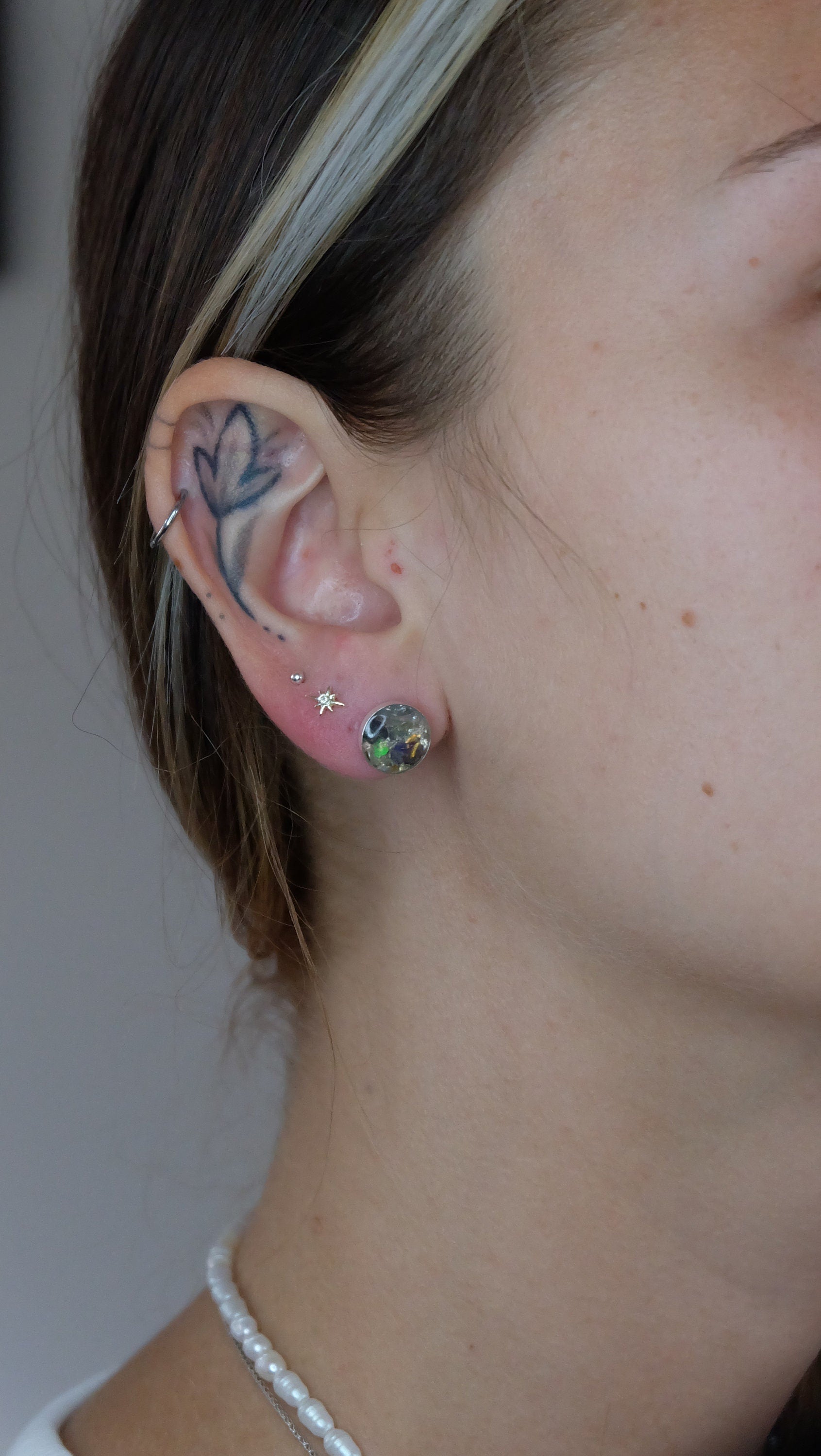 1x Paar Opal 925 Sterling Silber Schmuck Ohrstecker aus modernem Herstellungsverfahren hergestellt in Deutschland mit Edelopal 10mm
