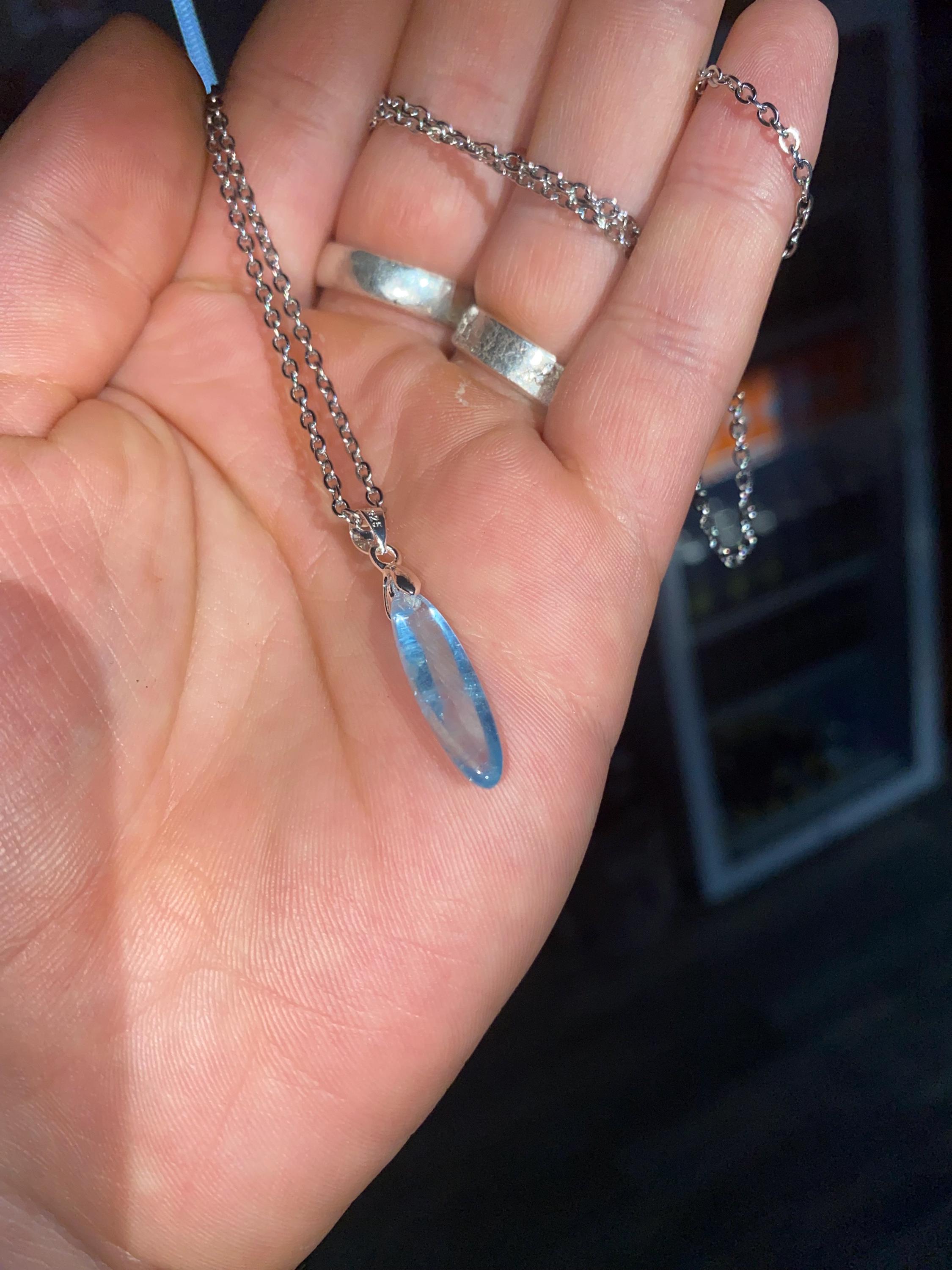 Topas Blau Edelstein Anhänger in AAA Qualität von Sonnenkraft7 - Edelsteinschmuck Blauer Topas Sehr selten - Sternzeichen Wassermann