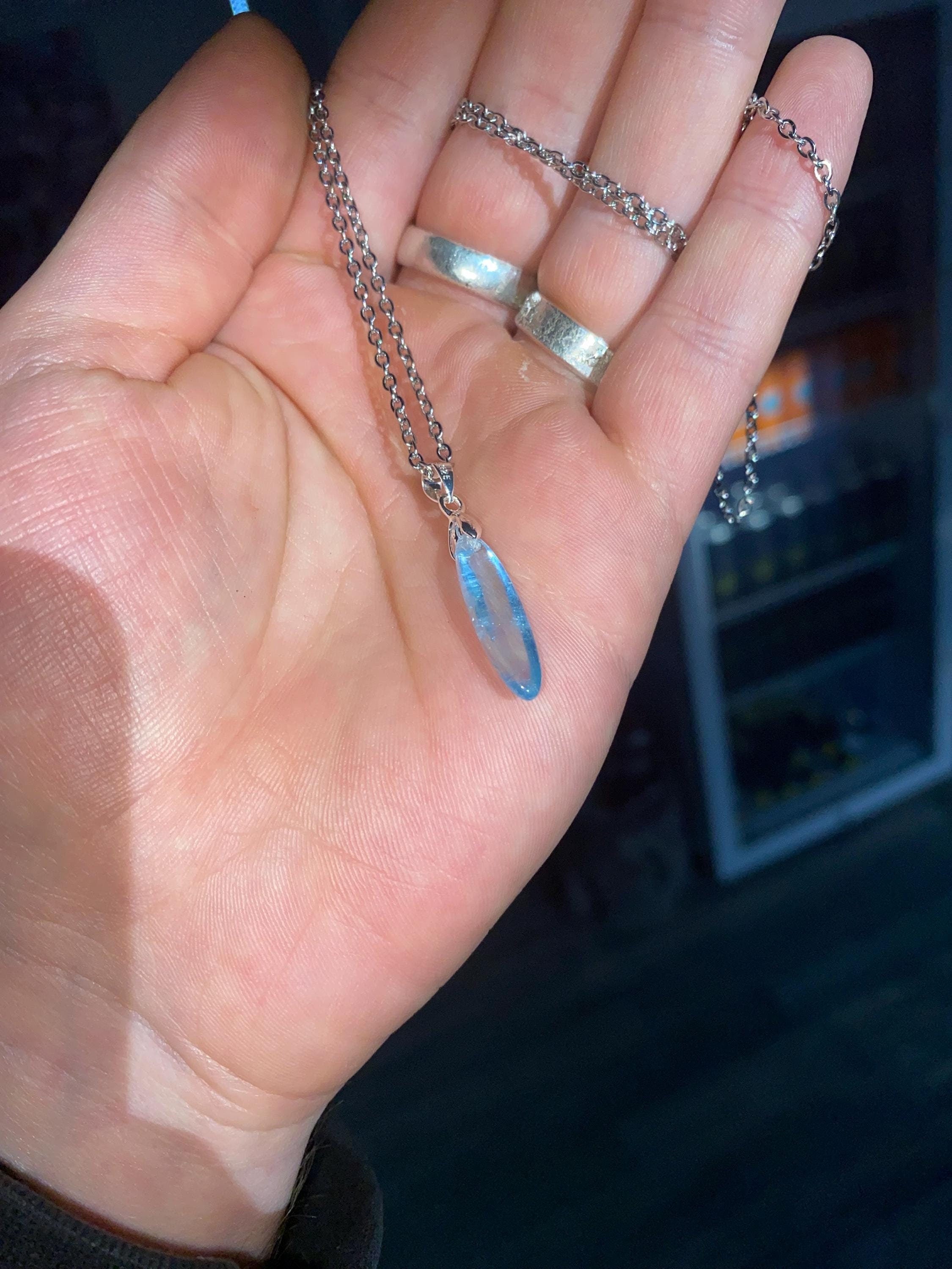 Topas Blau Edelstein Anhänger in AAA Qualität von Sonnenkraft7 - Edelsteinschmuck Blauer Topas Sehr selten - Sternzeichen Wassermann