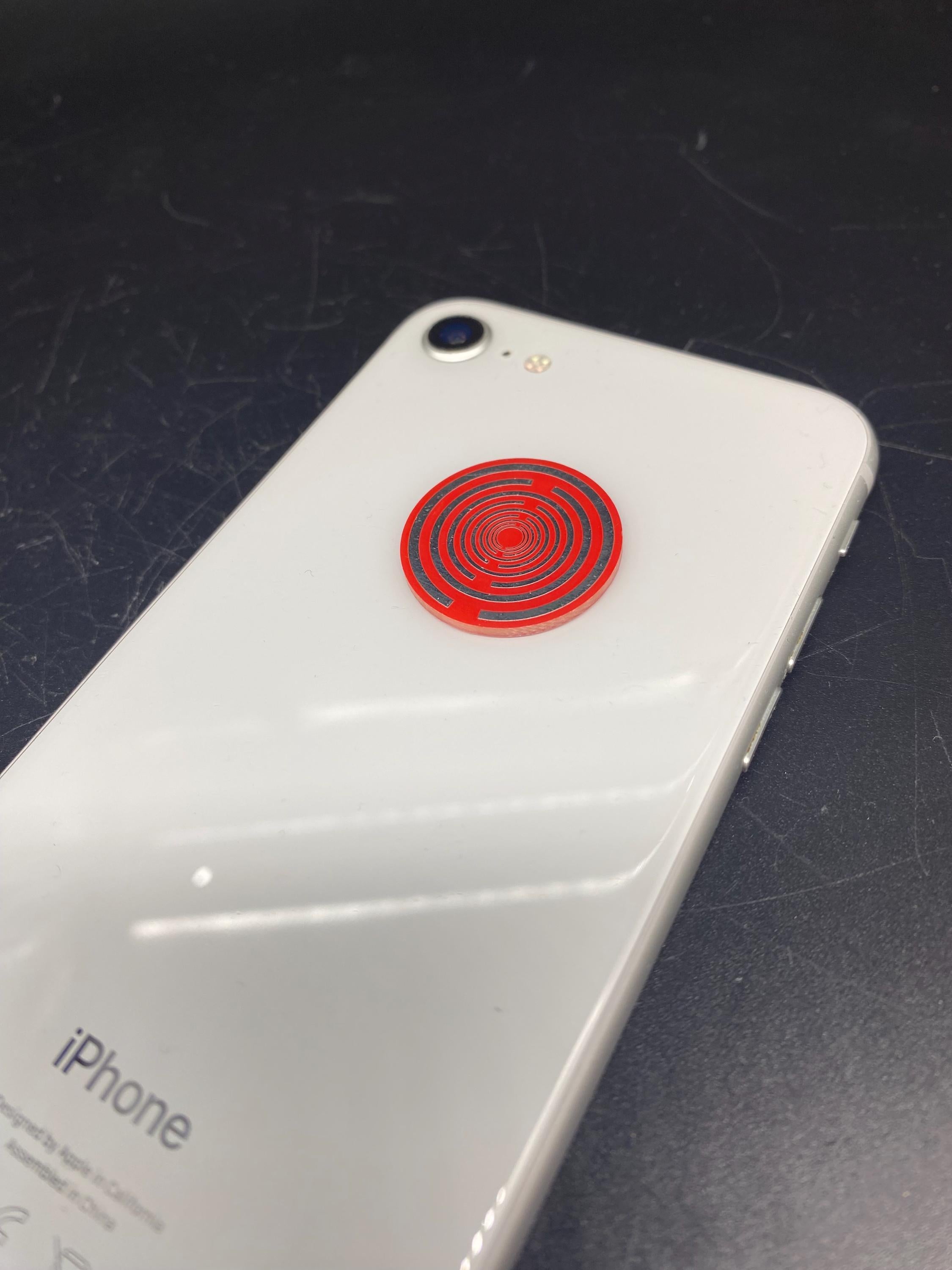 5G Lakhovsky EMF Handychip zum Aufkleben in Rot | Schutz vor Strahlung für Handy, Computer & WLAN Router