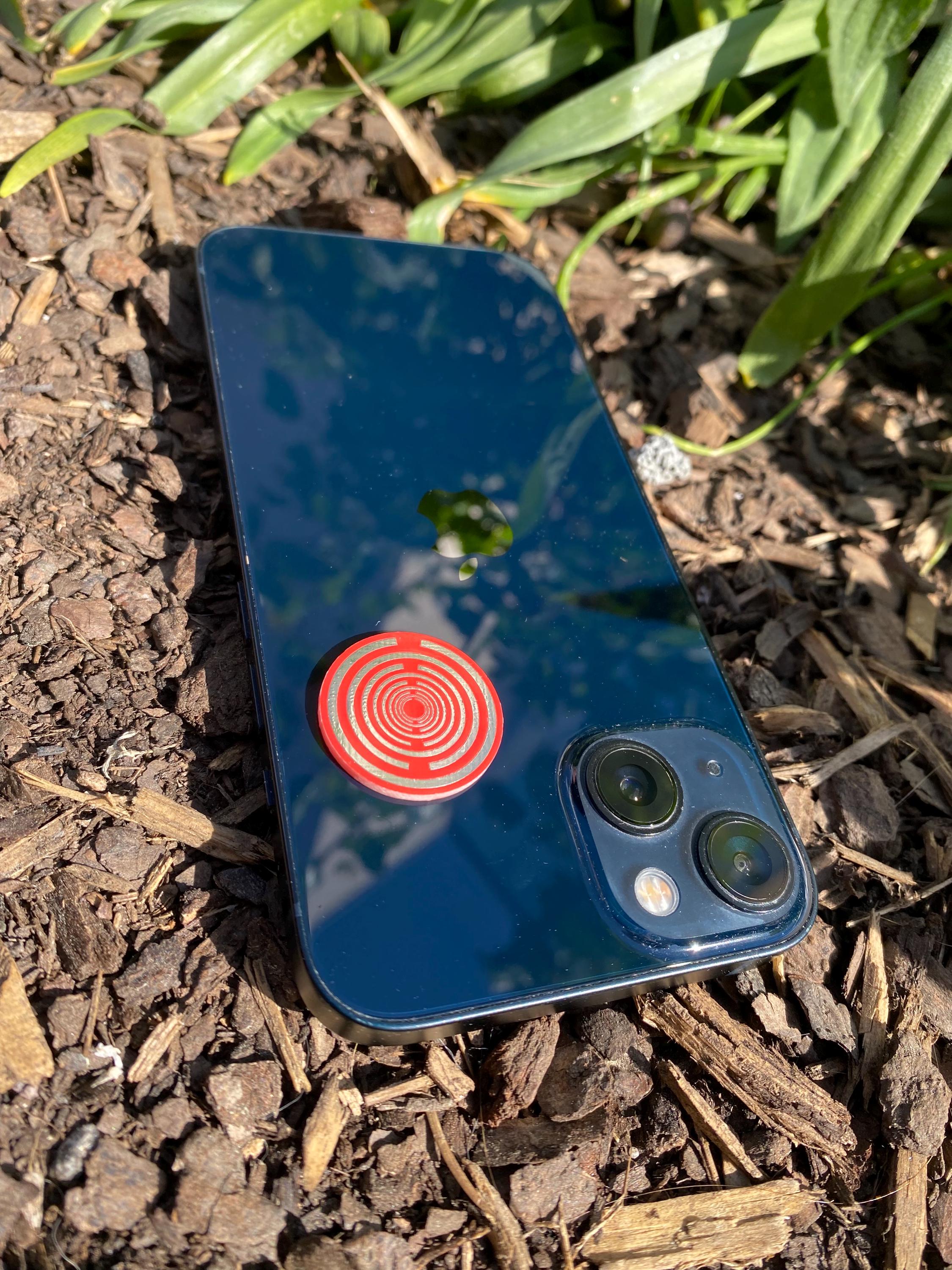 5G Lakhovsky EMF Handychip zum Aufkleben in Rot | Schutz vor Strahlung für Handy, Computer & WLAN Router