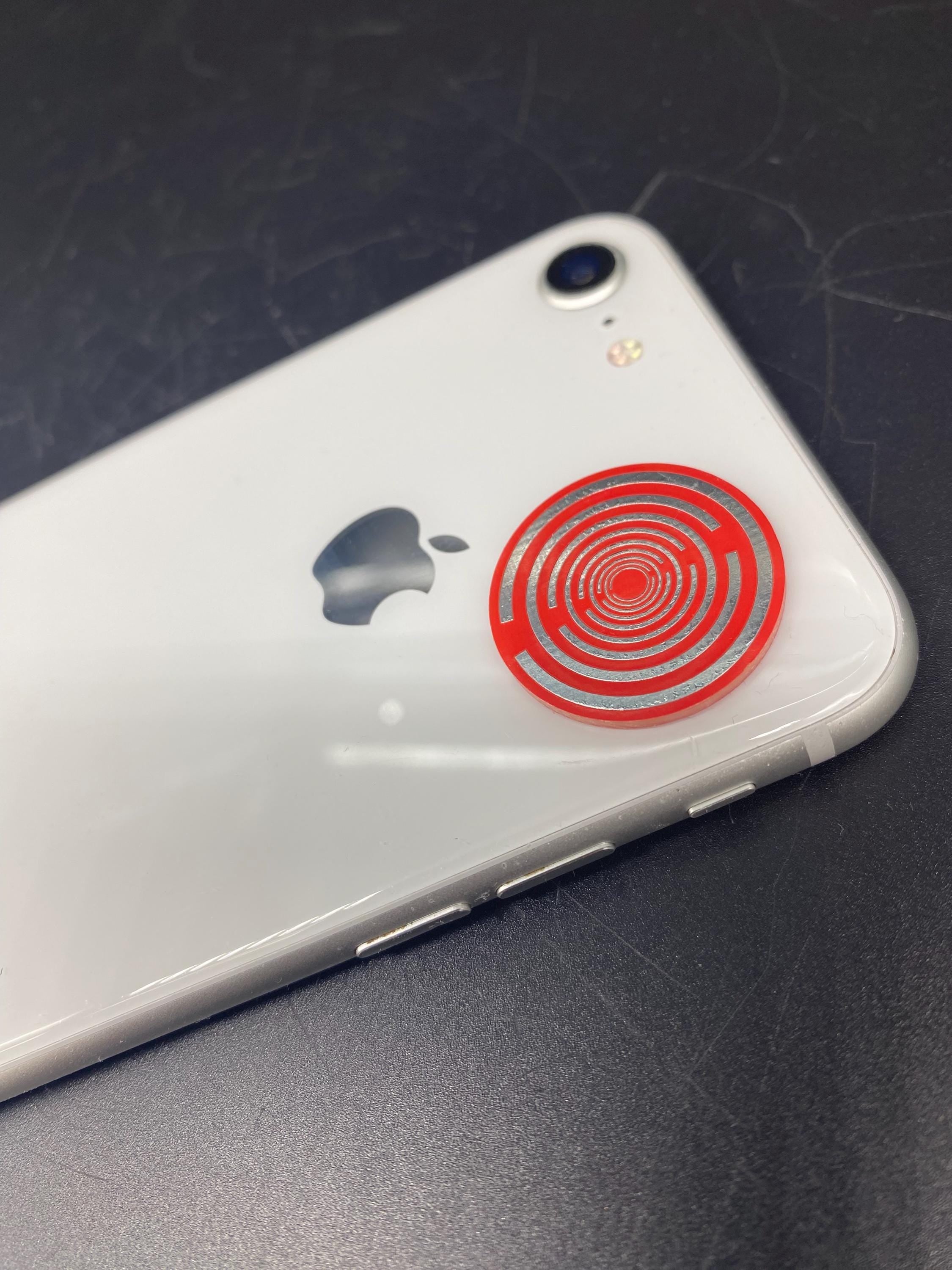 5G Lakhovsky EMF Handychip zum Aufkleben in Rot | Schutz vor Strahlung für Handy, Computer & WLAN Router
