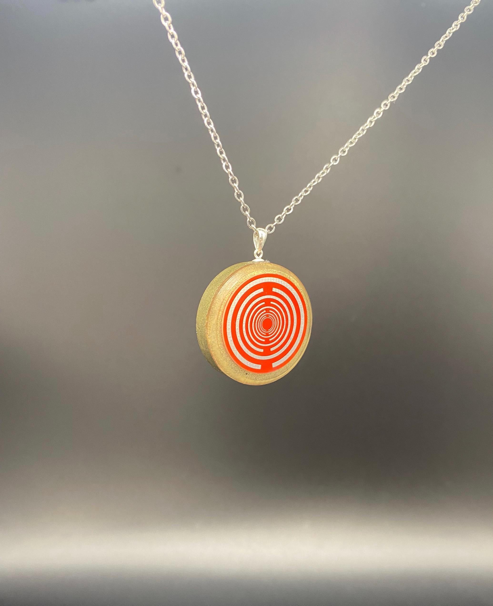 Orgonit Schutzamulett mit Lakhovsky MWO Spirale von Sonnenkraft7®  | Anhänger zur Strahlungsabwehr, Aura Reinigung & Schutz vor Störfeldern