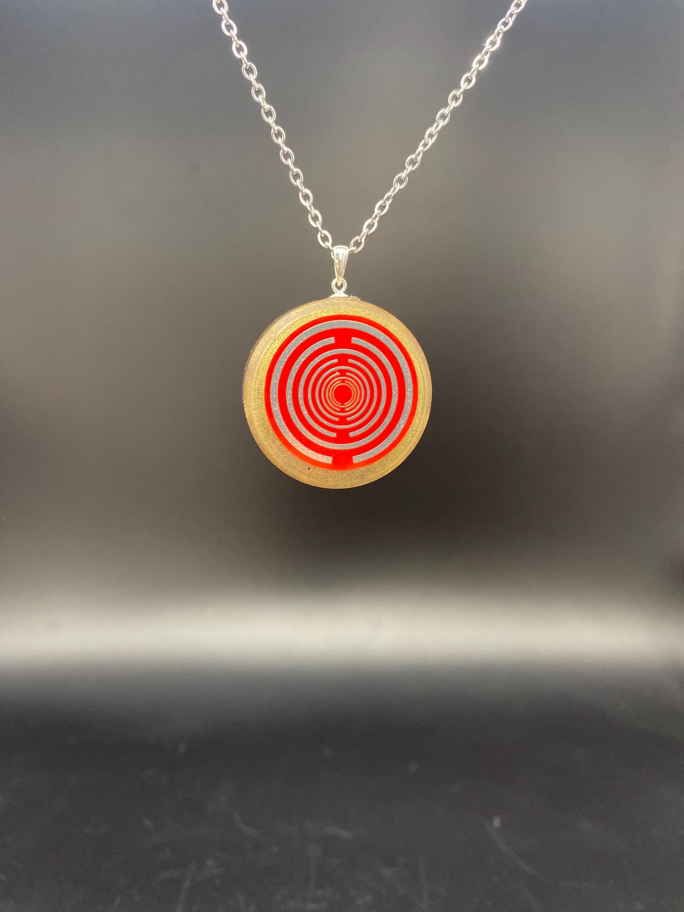 Orgonit Schutzamulett mit Lakhovsky MWO Spirale von Sonnenkraft7®  | Anhänger zur Strahlungsabwehr, Aura Reinigung & Schutz vor Störfeldern