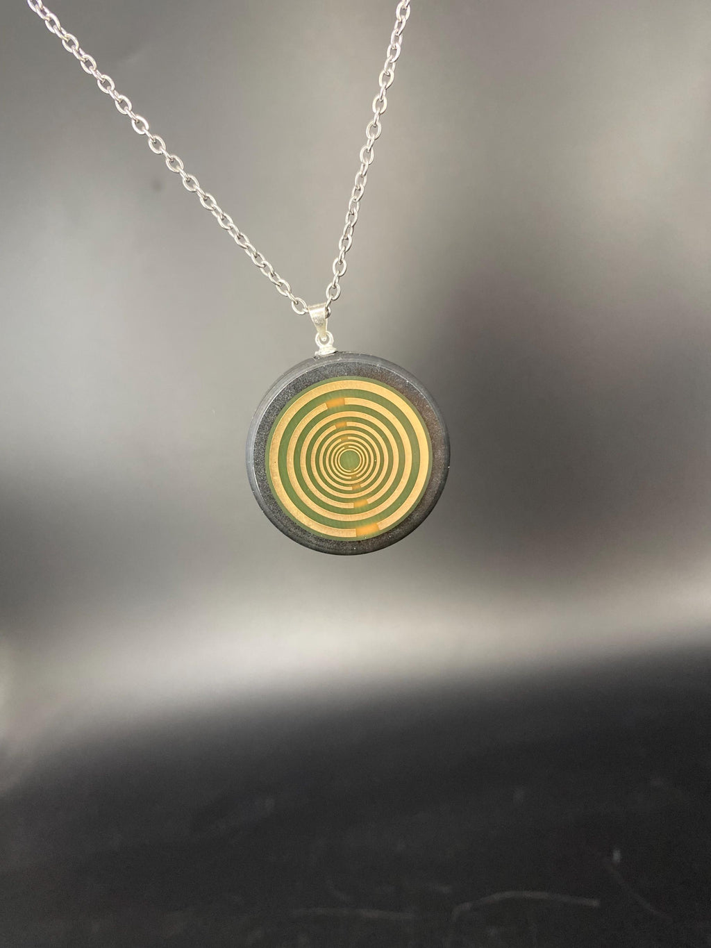 Silizium Orgonit Schutzamulett mit Lakhovsky MWO Spirale von Sonnenkraft7® | Anhänger für Schutz vor 5G Strahlen und Aura Cleaning