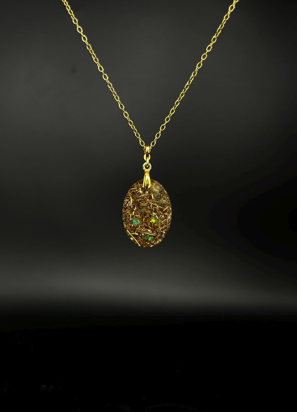 Opal Amulett aus 925 Sterling Silber verarbeitet mit strahlendem Edelopal Handarbeit aus Deutschland