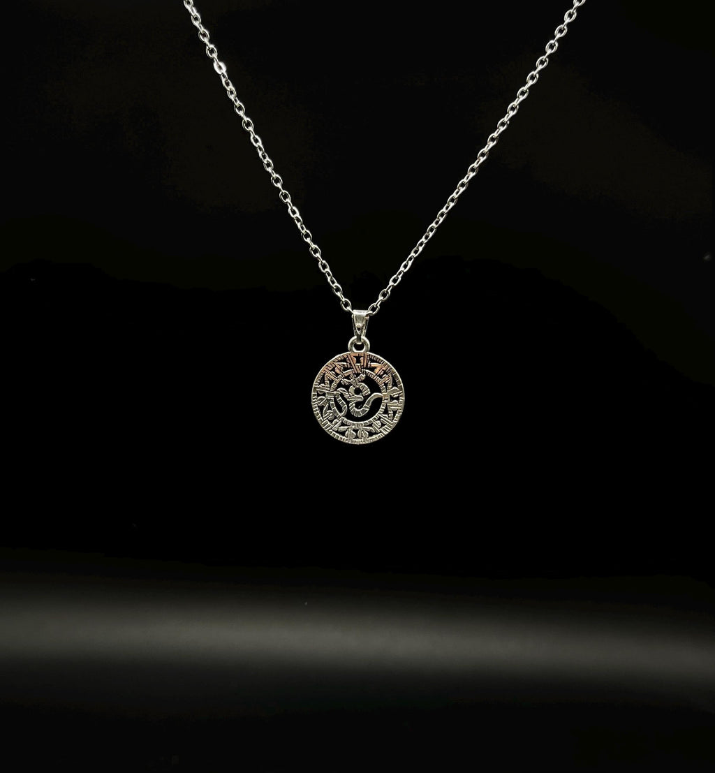 Om Anhänger 925 Silber | Spirituelle Halskette Yoga Meditation | AUM Symbol Schmuck | Buddhistischer Glücksanhänger | Achtsamkeit