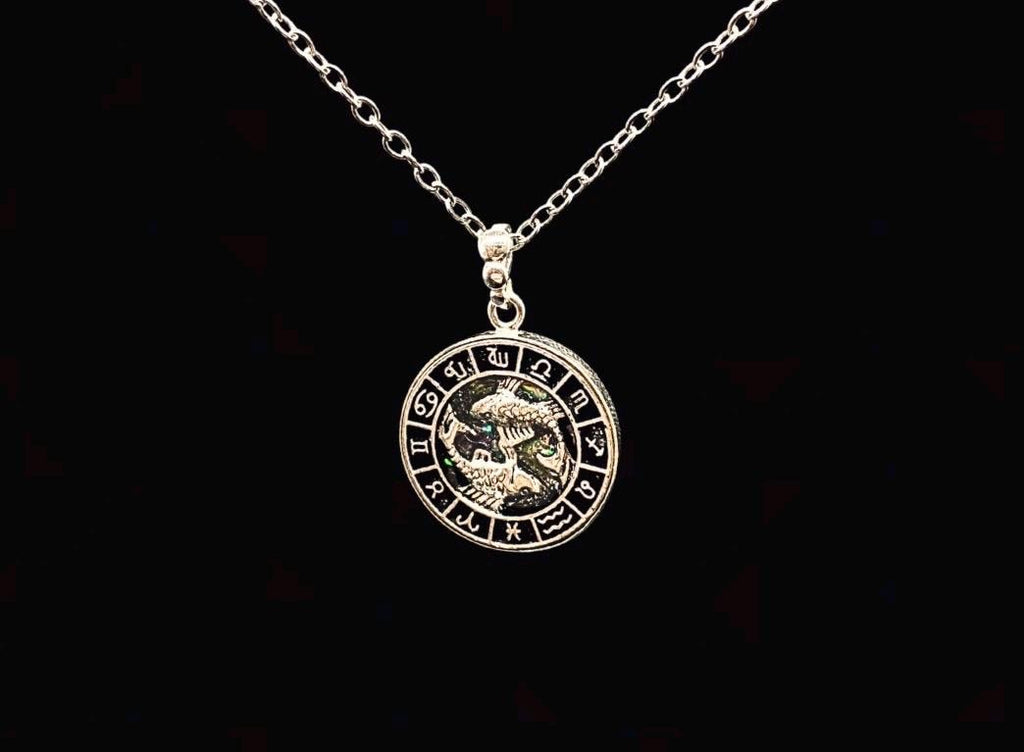 Sternzeichen Amulett mit Edelsteinen des jeweiligen Zeichens | 925 Sterling Silber Orgonit Anhänger von Hand gefertigt | Glücksbringer