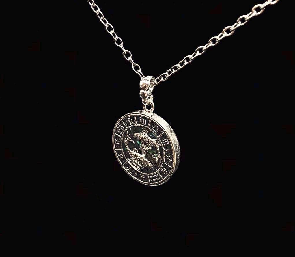 Sternzeichen Amulett mit Edelsteinen des jeweiligen Zeichens | 925 Sterling Silber Orgonit Anhänger von Hand gefertigt | Glücksbringer